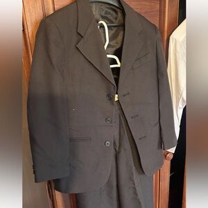 BOYS ARROW Size 10 Regular BLACK SUIT WHITE SHIRT AND NECKTIE